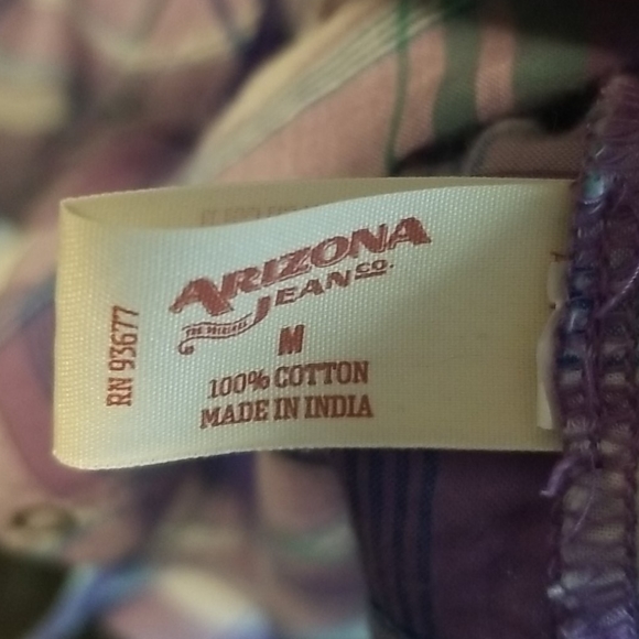 Arizona Jean Company Purple, Blue and Green Flanne - Picture 5 of 5